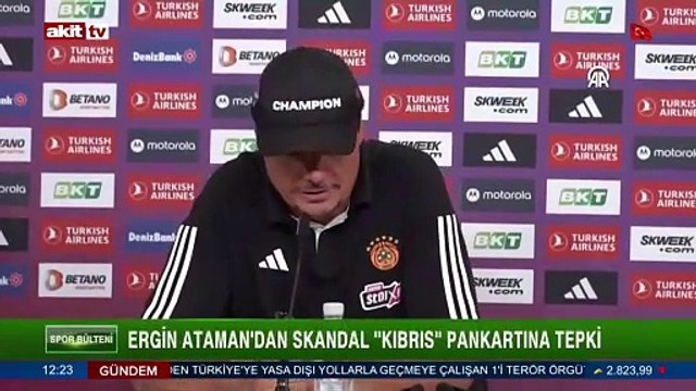 Ergin Ataman'dan skandal Kıbrıs pankartına tepki