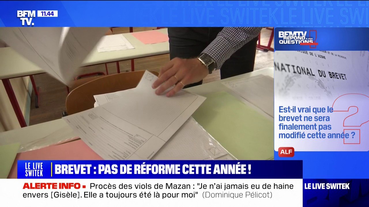 Est-il vrai que le brevet ne sera finalement pas modifié cette année ? BFMTV répond à vos questions