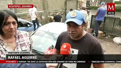 Fuertes lluvias obligan a suspender actividades en Ecatepec