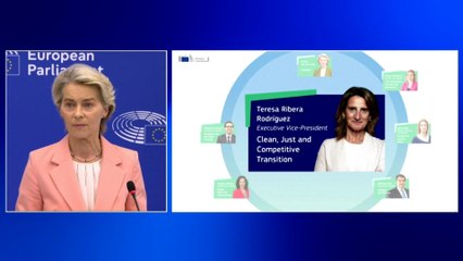 Video herunterladen: Teresa Ribera, vicepresidenta y comisaria europea de Competencia y Transición Verde y Social