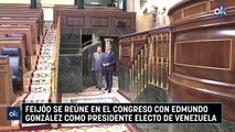 Feijóo se reúne en el Congreso con Edmundo González como presidente electo de Venezuela