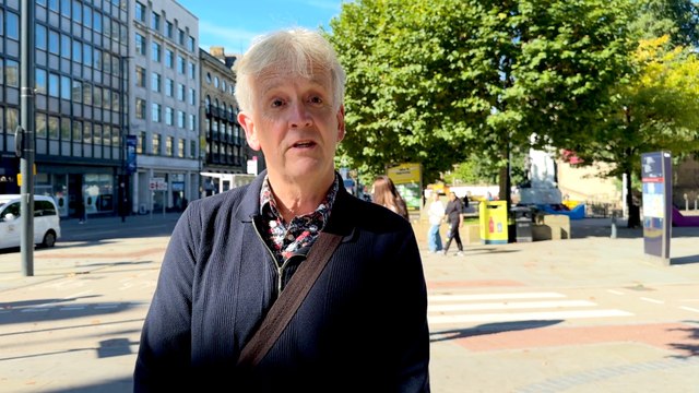 NHS reflections in Leeds City Centre