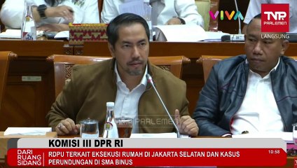 Dihadapan DPR, Sebut Pelaku Anak Ketum Partai Politik