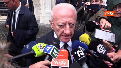 De Luca: Con Meloni collaborazione e rispetto reciproco, sbloccati 6,2 mld per cultura e sanit?