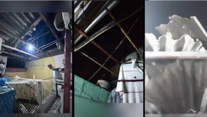 Vendaval en Argelia, Antioquia: Varias casas destechadas