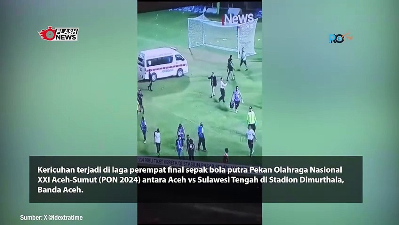 Wasit Dipukul di Laga Aceh vs Sulawesi Tengah PON 2024 Cabang Sepak Bola
