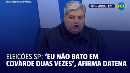 Datena para Marçal: 'Eu não bato em covarde duas vezes'