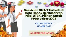 Sembilan SMAN Terbaik di Kota Depok Berdasarkan Nilai UTBK, Pilihan untuk PPDB Jabar 2024