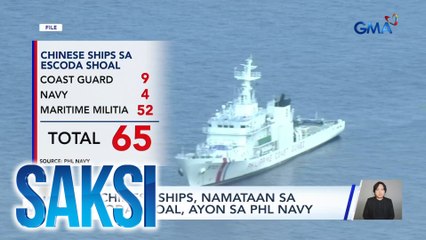 65 Chinese ships, namataan sa Escoda Shoal, ayon sa PHL Navy | Saksi
