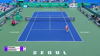 Séoul - Raducanu domine Stearns en deux tie-breaks