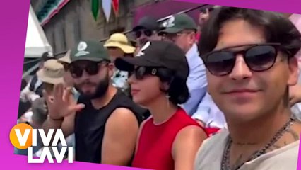 Ángela Aguilar y Christian Nodal son captados en desfile de CDMX