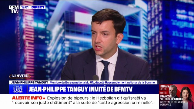 Hausse des impôts envisagée par Michel Barnier: Si c'est une mesure de justice fiscale, (...) Michel Barnier aura notre soutien , affirme Jean-Philippe Tanguy (RN)