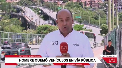 queman motocicletas Medellin