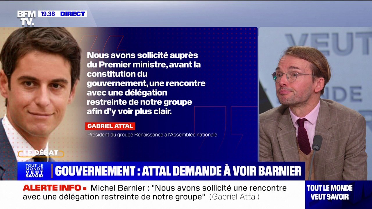 Hausse des impôts: Gabriel Attal demande "une clarification de la ligne politique" à Michel Barnier