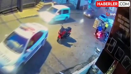 Ehliyetsiz Motosikletli, Polisi Ezdi: Güvenlik Kamerasında Dehşet Anları