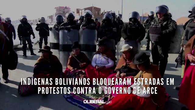 Indígenas bolivianos bloquearam estradas em protestos contra o governo de Arce