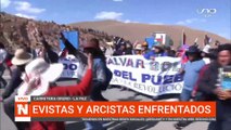 Enfrentamientos entre evistas y arcistas en Vila Vila, Oruro.