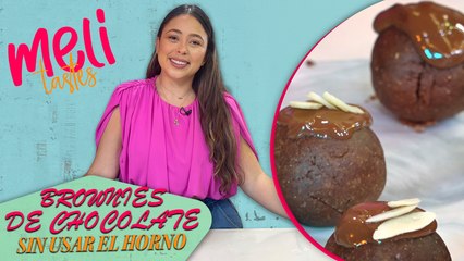 ✨Hoy en @MeliTastes te traigo una receta que te va a encantar: ¡Brownies sin horno! 