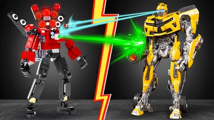 WATCH OUT!  LEGO Skibidi Titan VS Bumblebee - WHO'S THE STRONGEST ROBOT?! 