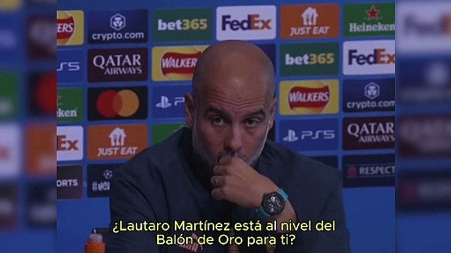 Pep Guardiola sobre Lautaro Martínez