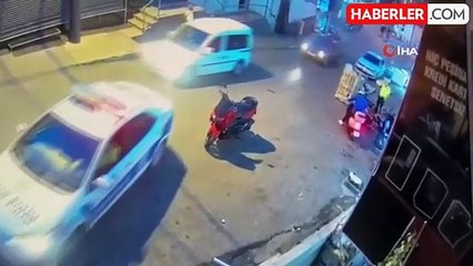 Ehliyetsiz Motosikletli, Polisi Ezdi: Güvenlik Kamerasında Dehşet Anları