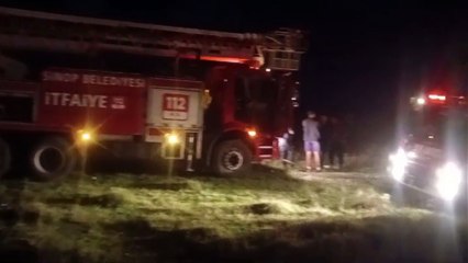 Sinop'ta metruk binada yangın