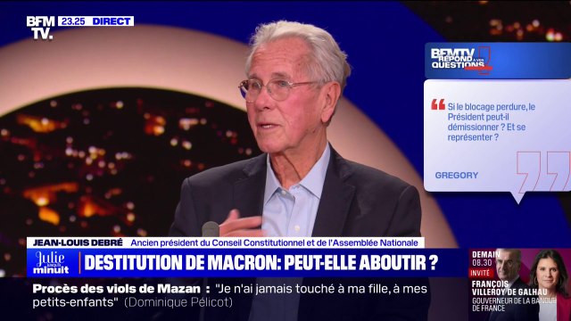 Emmnanuel Macron peut-il démissionner et se représenter? La réponse de Jean-Louis Debré