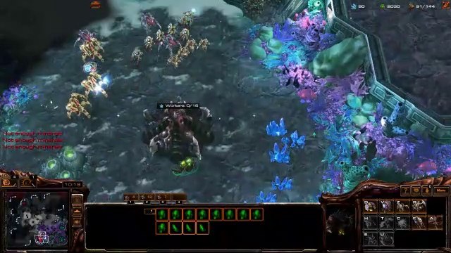 [StarCraft 2] No.0266 Normal-Level ZERG player fights Hard A.I., LOSS [Nydus Day]