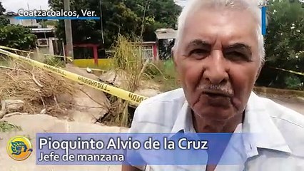 Socavón urge ser atendido: vecinos de colonia de Coatzacoalcos