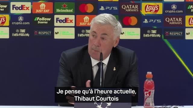 Real Madrid - Ancelotti : Courtois est le meilleur gardien du monde