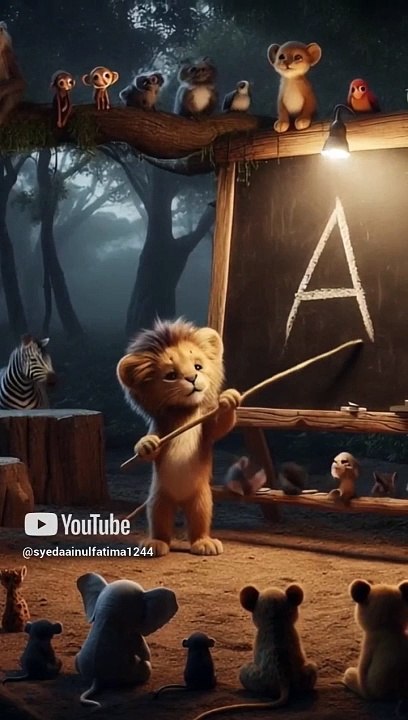 Abcd song by cute lion
