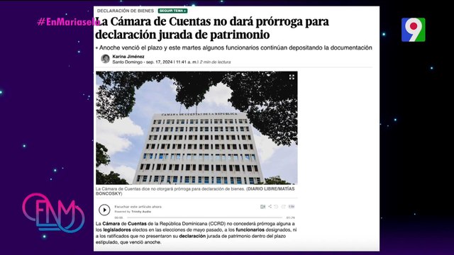 En La Diana: Cámara de Cuentas dice no otorgará prórroga para declaración de bienes | ENM