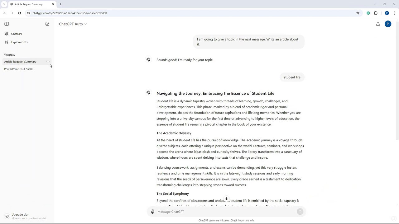 ChatGPT Course Section 55 Managing Shared Links