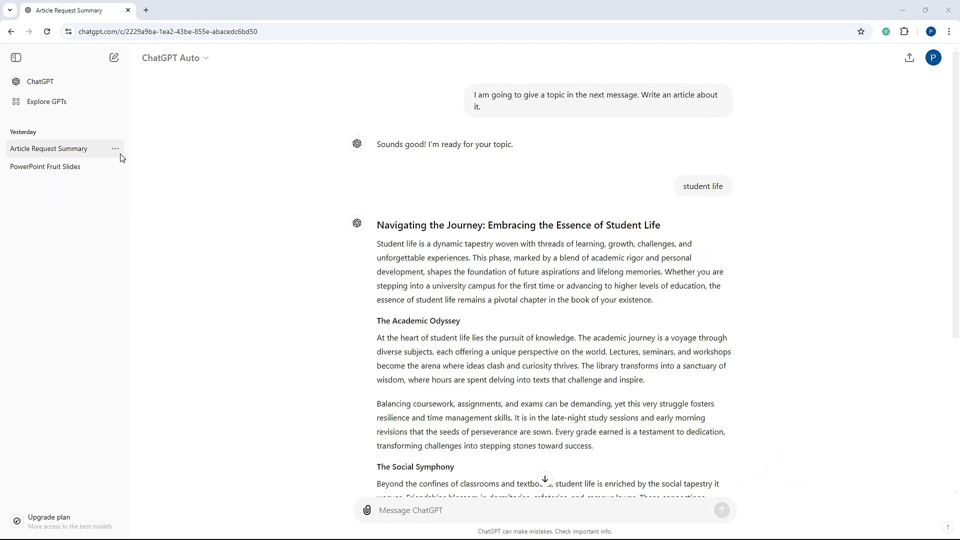 ChatGPT Course Section 55 Managing Shared Links