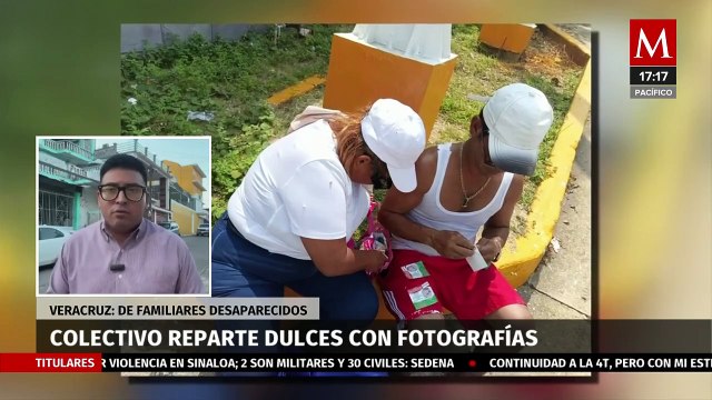 Colectivo reparte dulces con fichas de búsqueda de personas desaparecidas