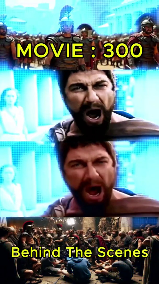 ⁣300 Movie: Epic Battle Scene vs. Behind the Scene #movie #shorts