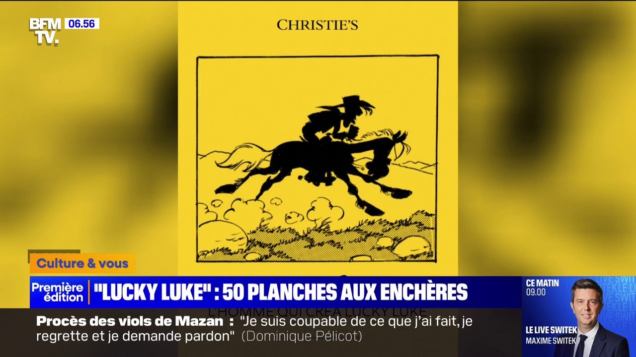 "Lucky Luke": 50 planches originales mises pour la première fois aux enchères à Paris
