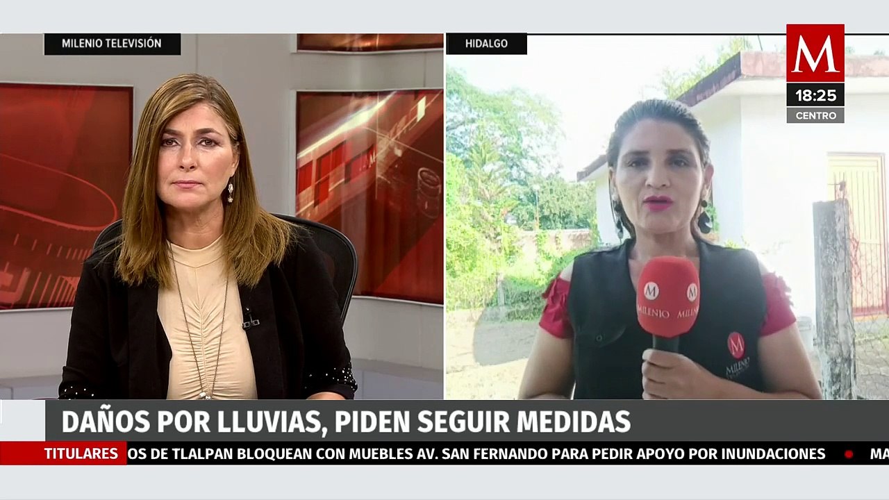 Continúan las afectaciones en Hidalgo debido a las fuertes lluvias