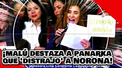 ¡VE! ¡Malú hace pedazos a ‘la panarka’ exhibicionista que quiso distraer a Noroña con sus atributos!