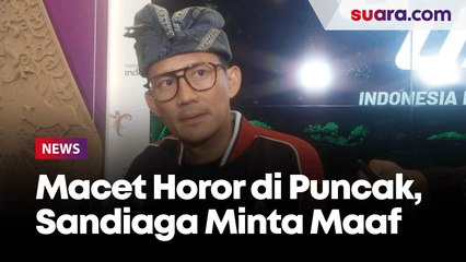 Horor Kemacetan di Puncak, Menparekraf Sandiaga Uno Sampaikan Permintaan Maaf
