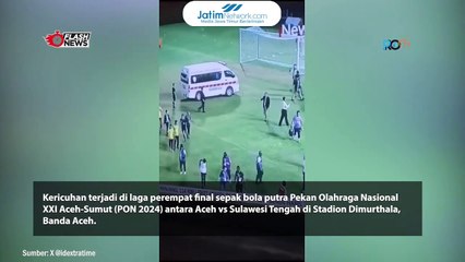 VIRAL WASIT DIPUKUL DI LAGA ACEH VS SULAWESI TENGAH PON 2024 CABANG SEPAK BOLA