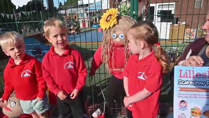 Lilleshall Pre School are ready for the village Scarecrow trail.