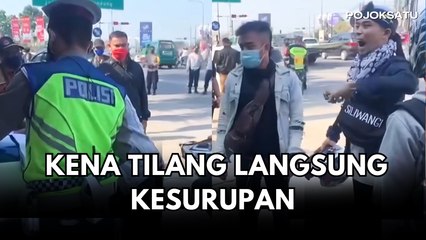 Aksi Pemotor Kena Tilang Langsung Kesurupan Malah Kena Kritik Netizen, Aktingnya Kurang__Meyakinkan