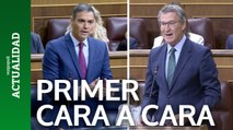 Cara a cara de Feijóo con Pedro Sánchez