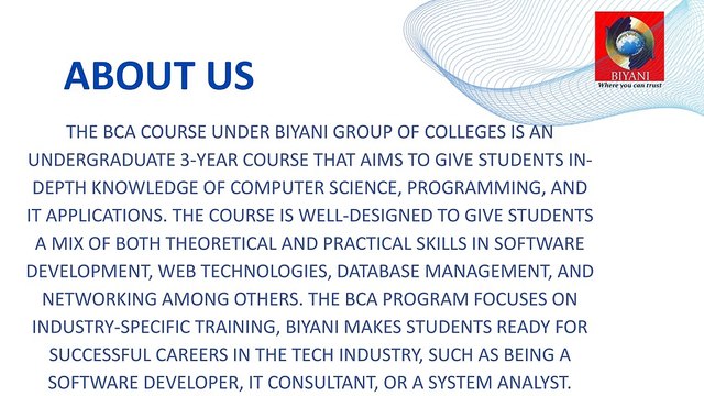 Examining the Bachelor of Computer Applications Program at Biyani Group of Colleges: Opening Up a Future in IT