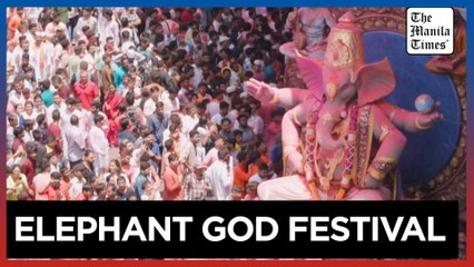 Ganesha idols procession to immersion in Mumbai as festival ends in India