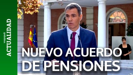 Download Video: Sánchez sella un nuevo acuerdo en pensiones con patronal y sindicatos