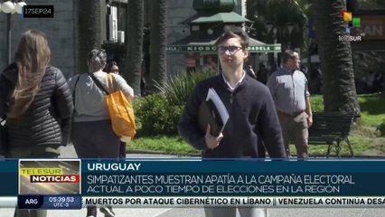 En Uruguay simpatizantes muestran apatía a la campaña electoral