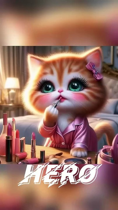 "Mom perfects her look, baby tries to follow! "