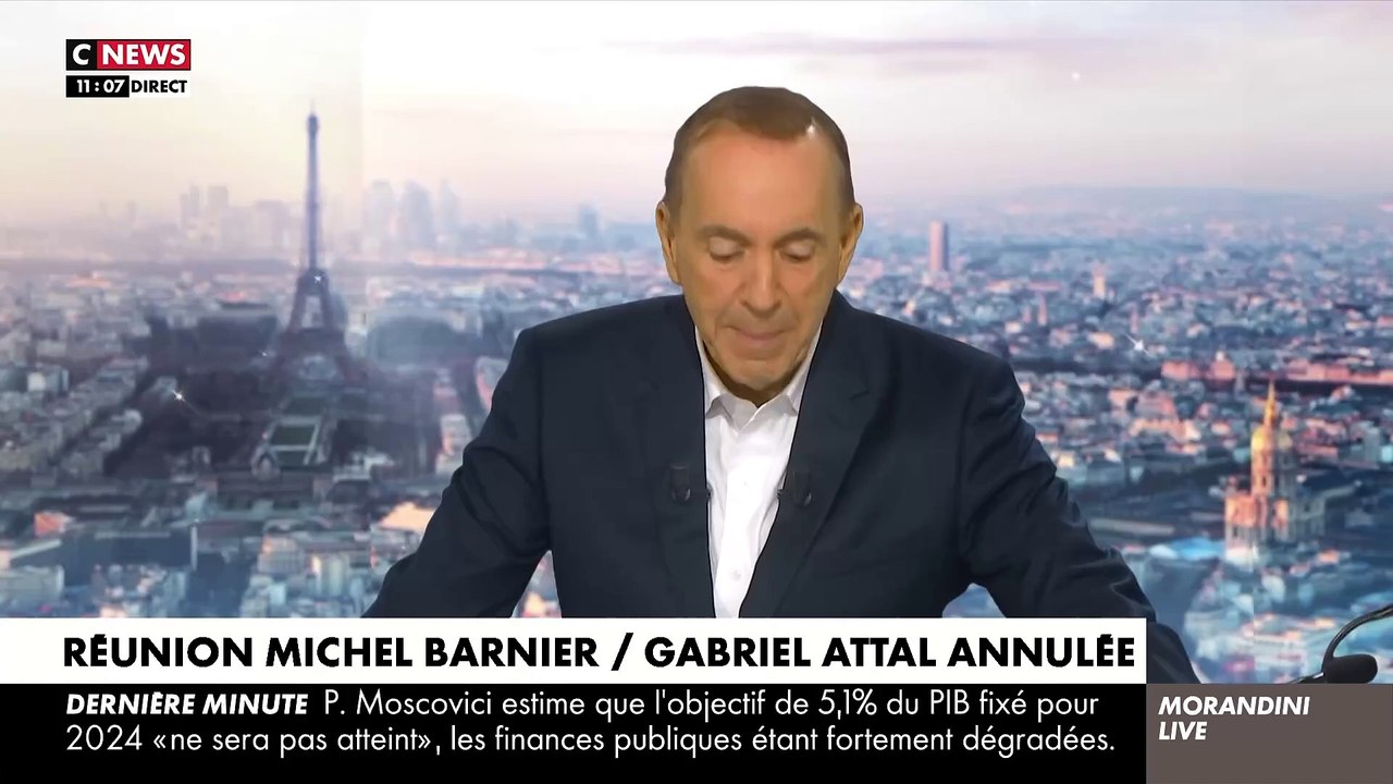 Nouveau gouvernement: La réunion du bloc central prévue ce matin à Matignon entre Gabriel Attal et Michel Barnier reportée - Le Premier ministre juge la situation budgétaire du pays "très grave"